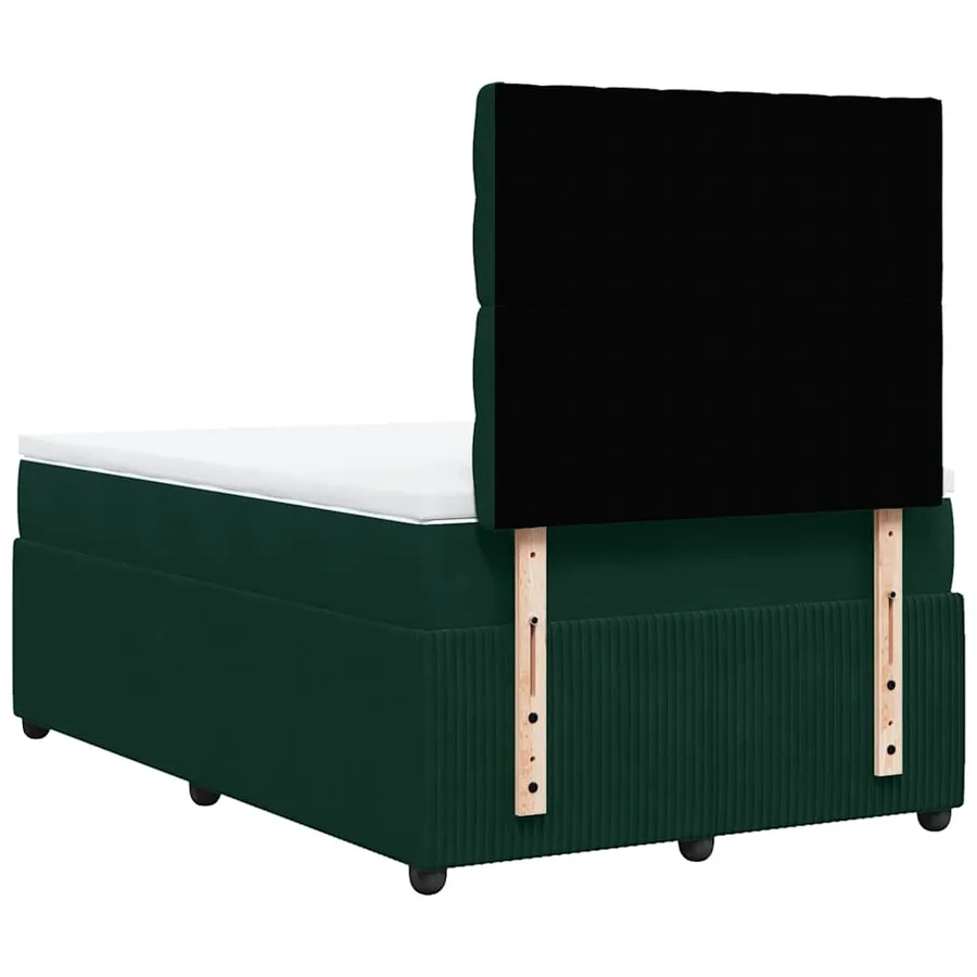 Sommier à lattes de lit et matelas Vert foncé 120x200cm Velours - 6
