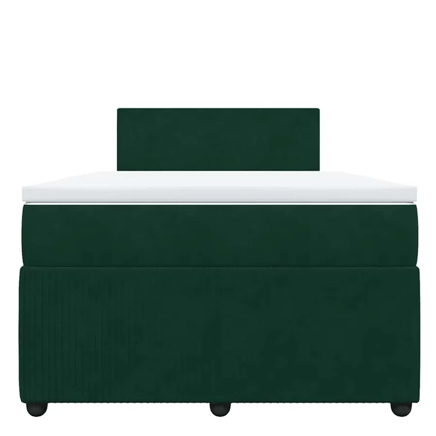 Sommier à lattes de lit et matelas Vert foncé 120x200cm Velours - 4
