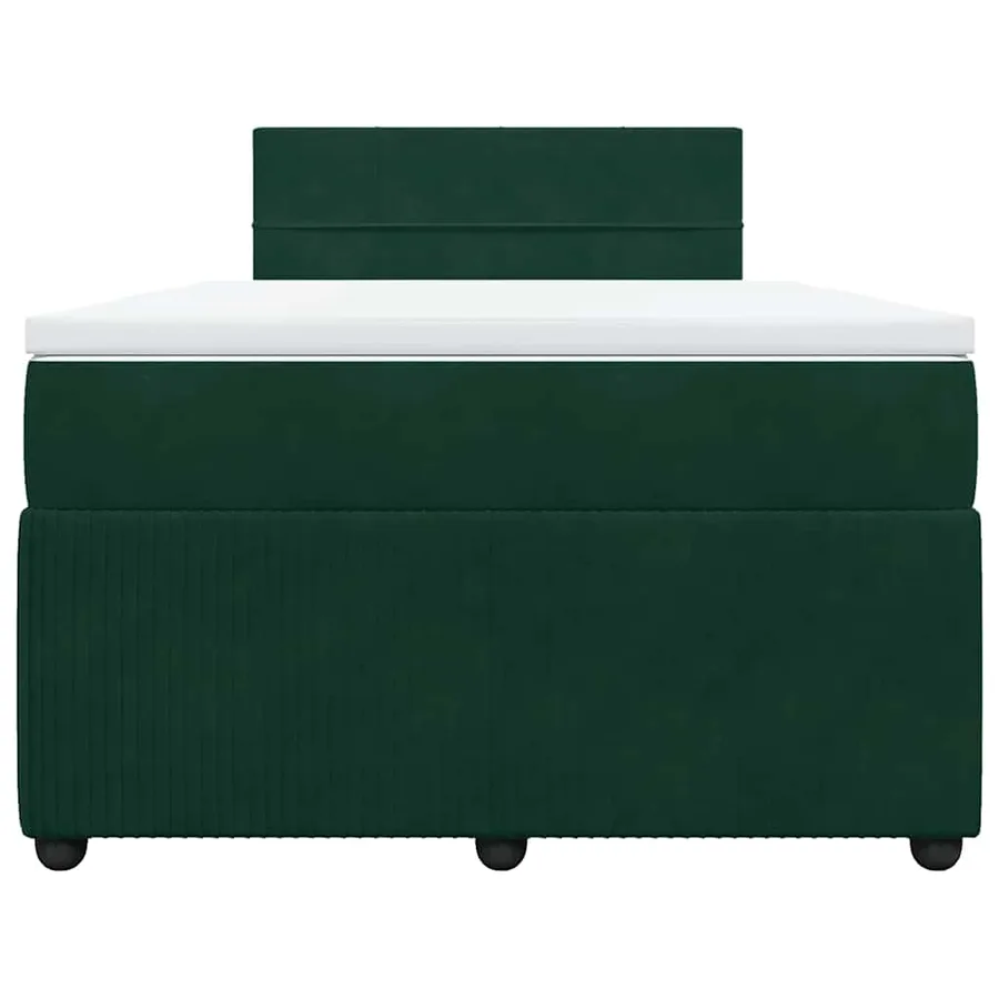 Sommier à lattes de lit et matelas Vert foncé 120x200cm Velours - 4