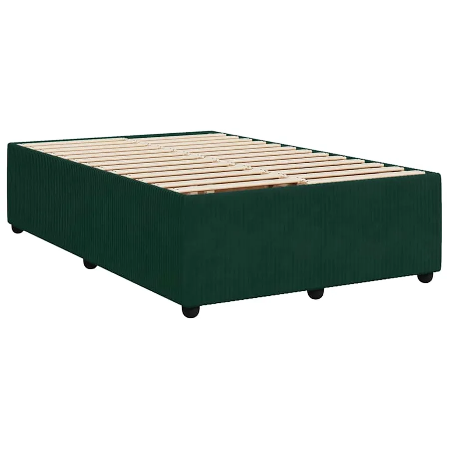 Sommier à lattes de lit et matelas Vert foncé 120x200cm Velours - 6