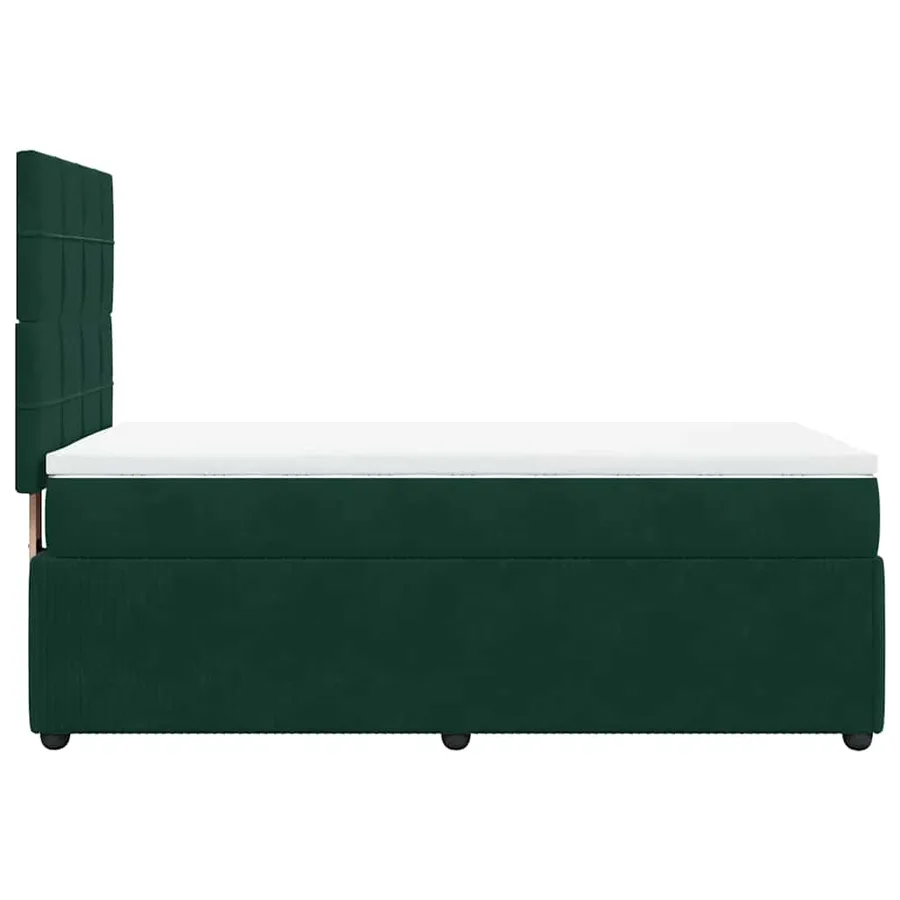 Sommier à lattes de lit avec matelas Vert foncé 90x190 cm - 5