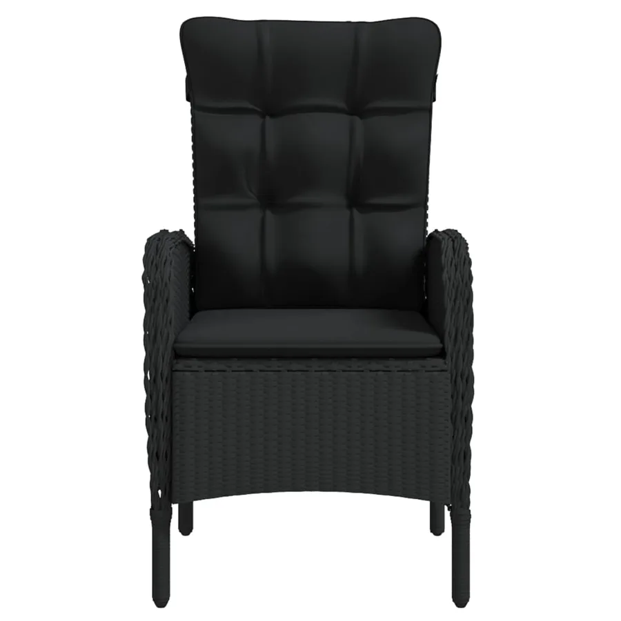 Ensemble à manger de jardin avec coussins 7 pcs Noir - 4