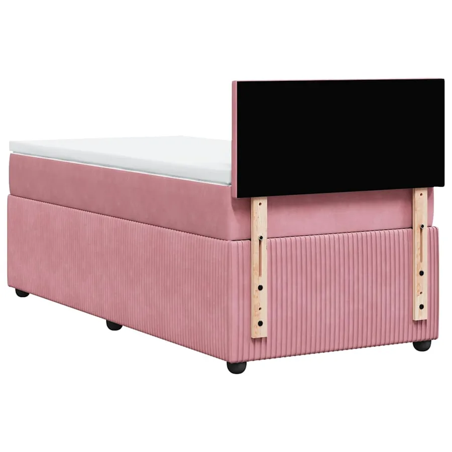 Sommier à lattes de lit avec matelas Rose 90x200 cm Velours - 10