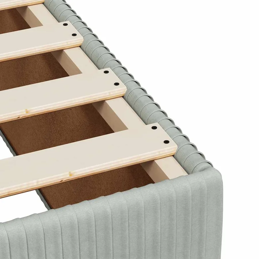 Sommier à lattes de lit et matelas Gris clair 120x200cm Velours - 11
