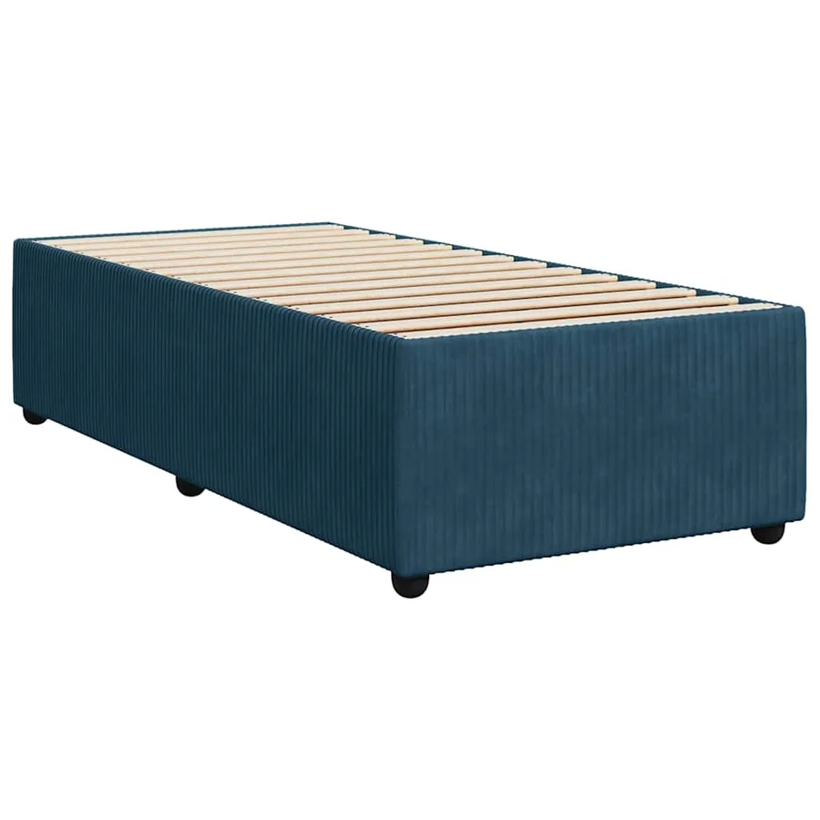 Sommier à lattes de lit avec matelas Bleu foncé 90x200 cm - 8