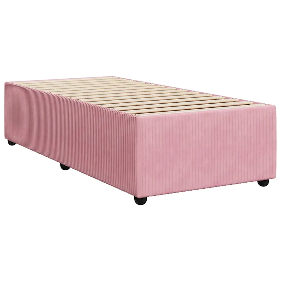 Sommier à lattes de lit avec matelas Rose 90x200 cm Velours - 8