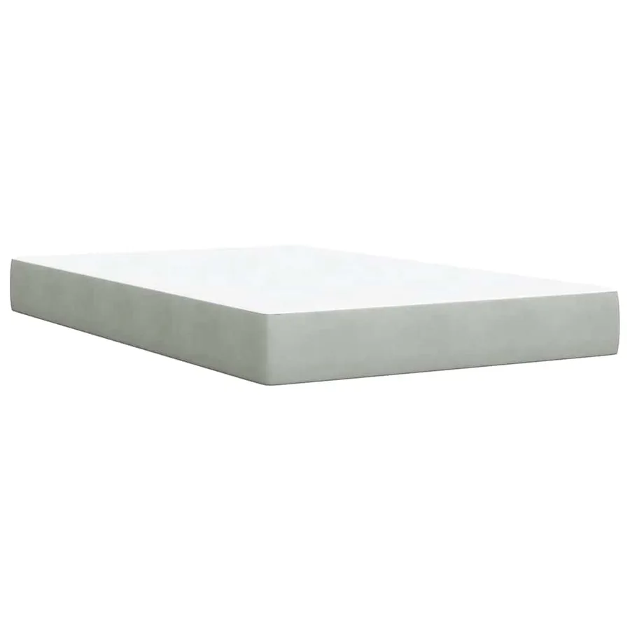 Sommier à lattes de lit et matelas Gris clair 120x200cm Velours - 10