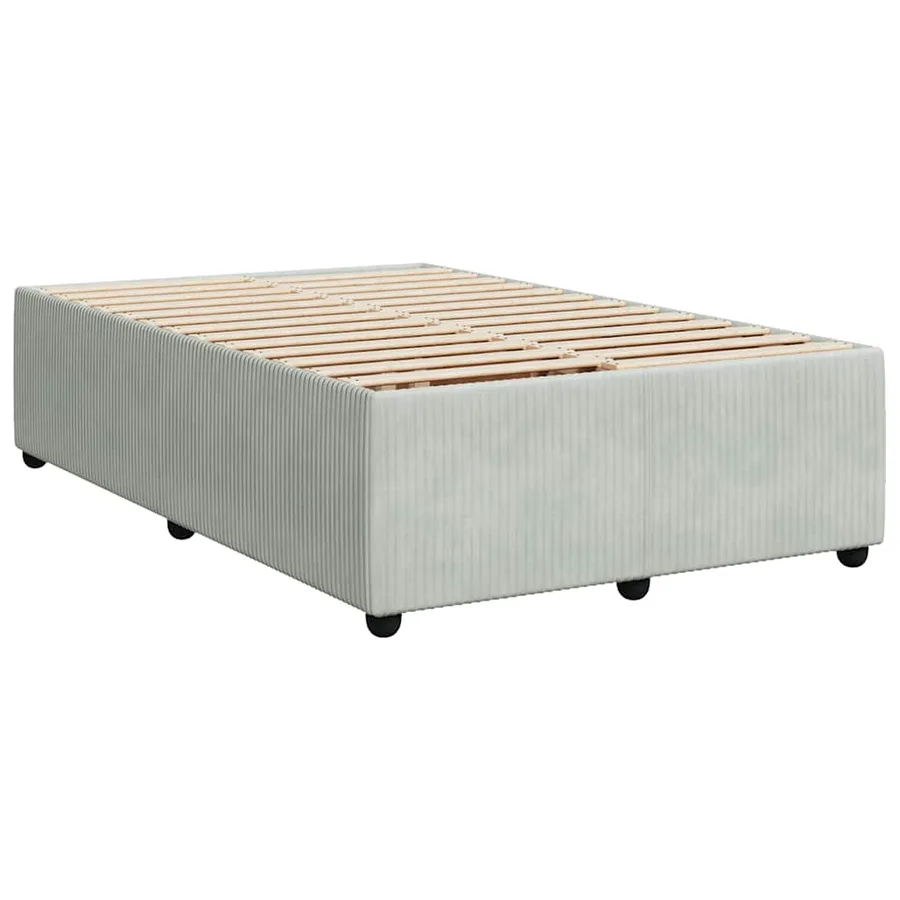 Sommier à lattes de lit et matelas Gris clair 120x200cm Velours - 8