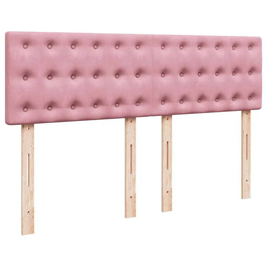 Sommier à lattes de lit avec matelas Rose 140x190 cm Velours - 5