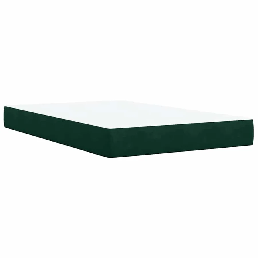 Sommier à lattes de lit avec matelas vert foncé 120x190 cm - 10