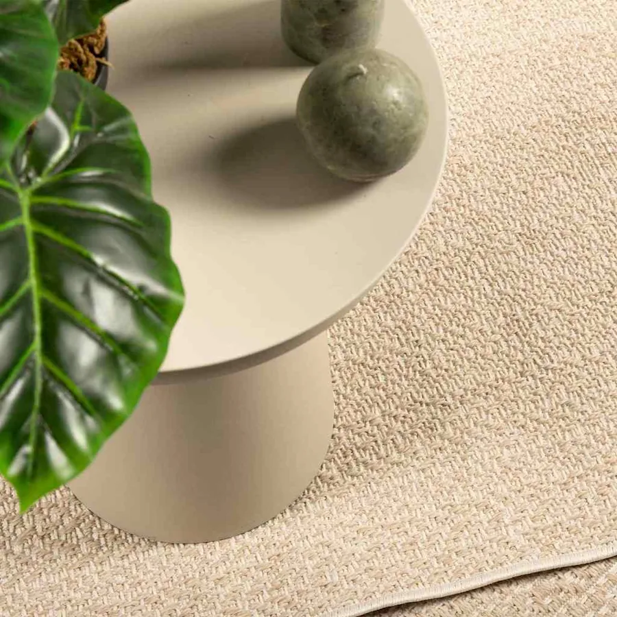 Tapis ZIZUR beige 140x200 cm aspect de jute intérieur extérieur