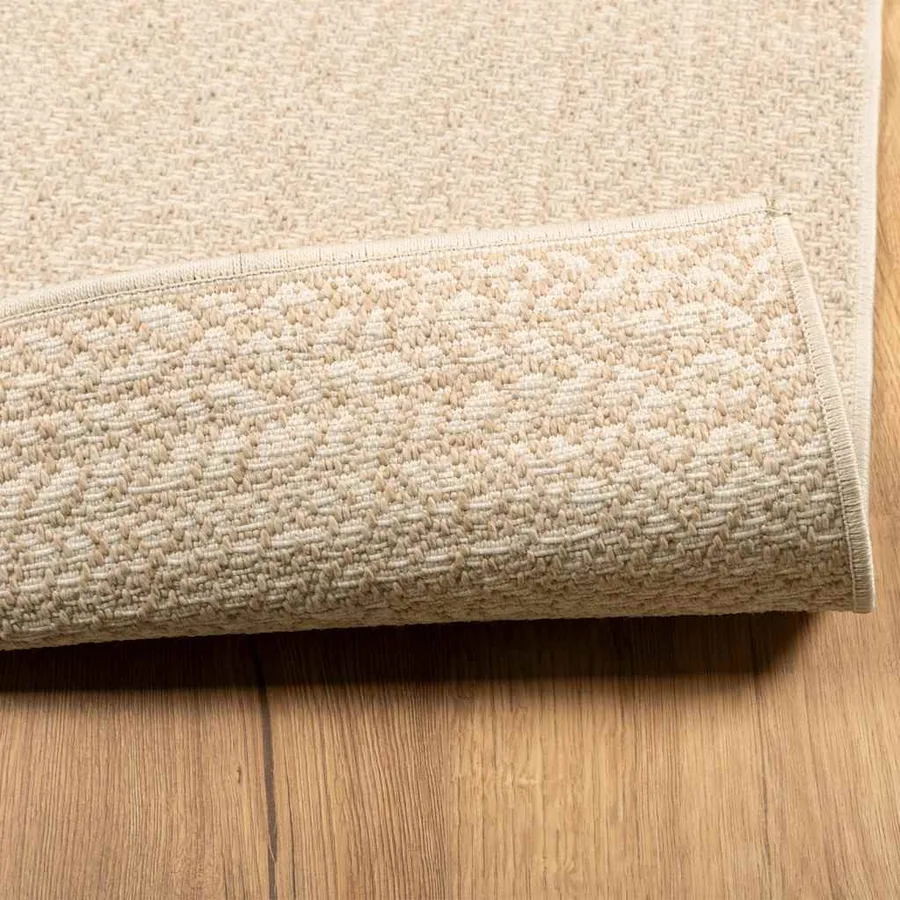 Tapis ZIZUR beige 140x200 cm aspect de jute intérieur extérieur - 5