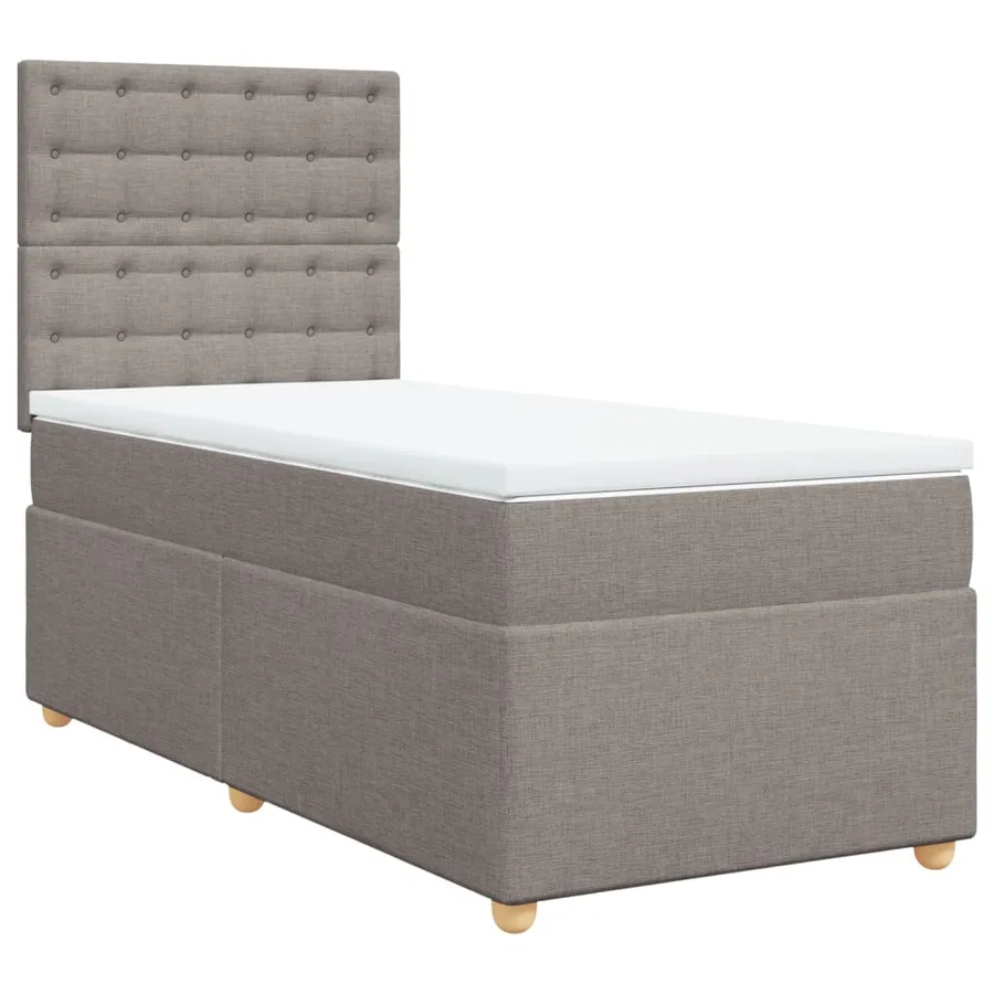 Sommier à lattes de lit avec matelas Taupe 80x200 cm Tissu - 3