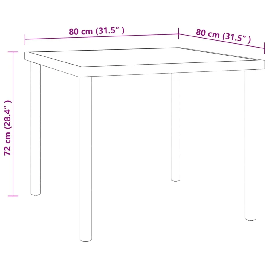 Outdoor Dining Set 3 pcs Steel - 8