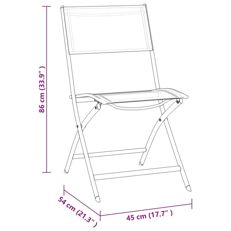 Ensemble de salle à manger d'extérieur 3 pcs Acier - 9