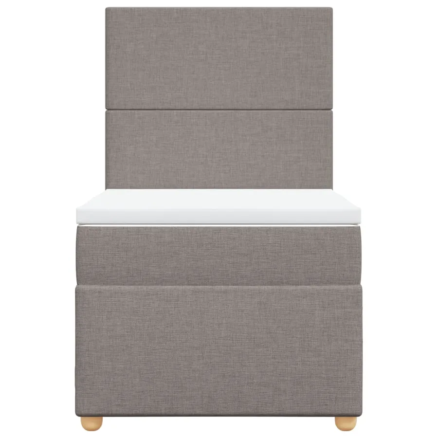 Sommier à lattes de lit avec matelas Taupe 80x200 cm Tissu - 4