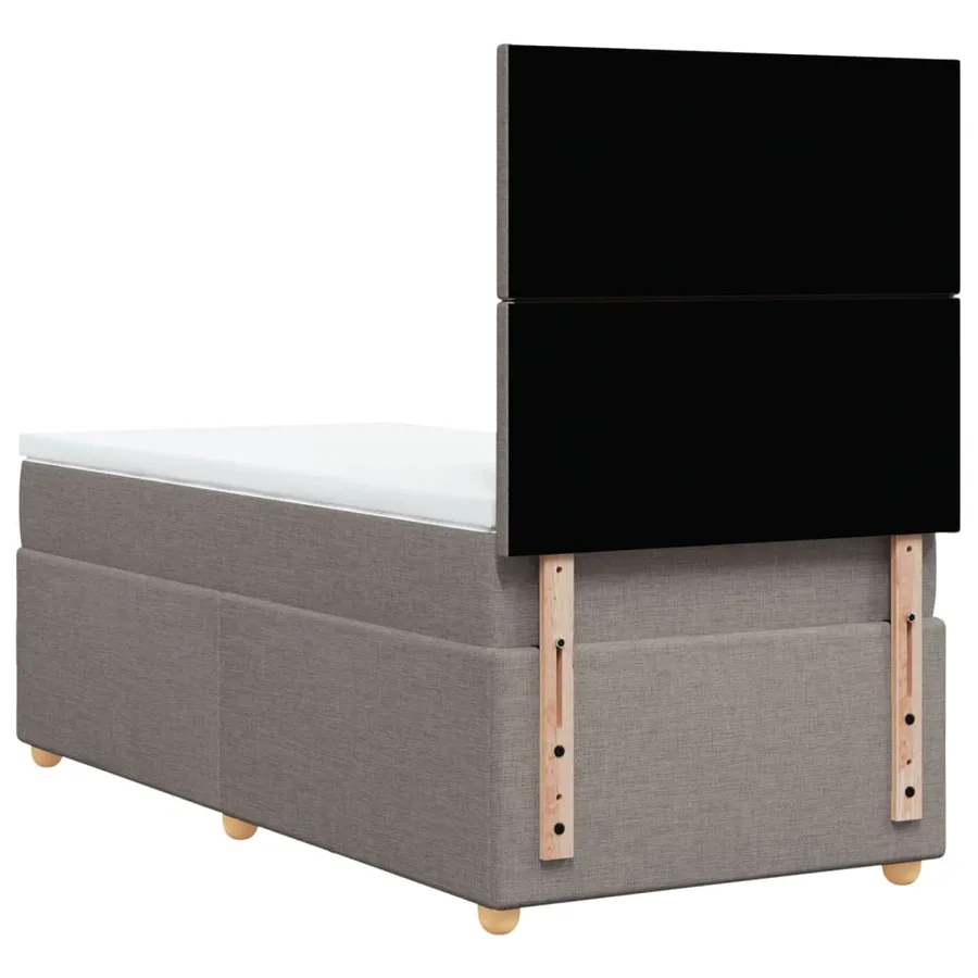 Sommier à lattes de lit avec matelas Taupe 80x200 cm Tissu - 6