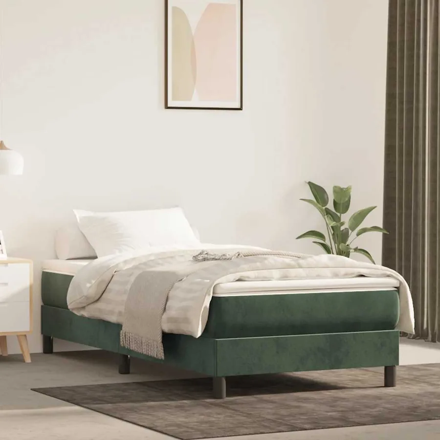 Matelas à ressorts ensachés 80 x 210 cm Vert foncé