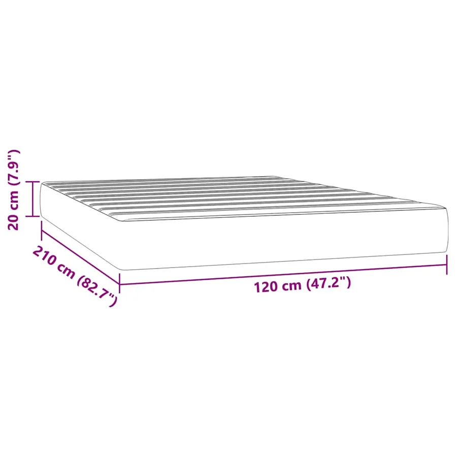 Matelas à ressorts ensachés 120 x 210 cm Gris foncé - 7