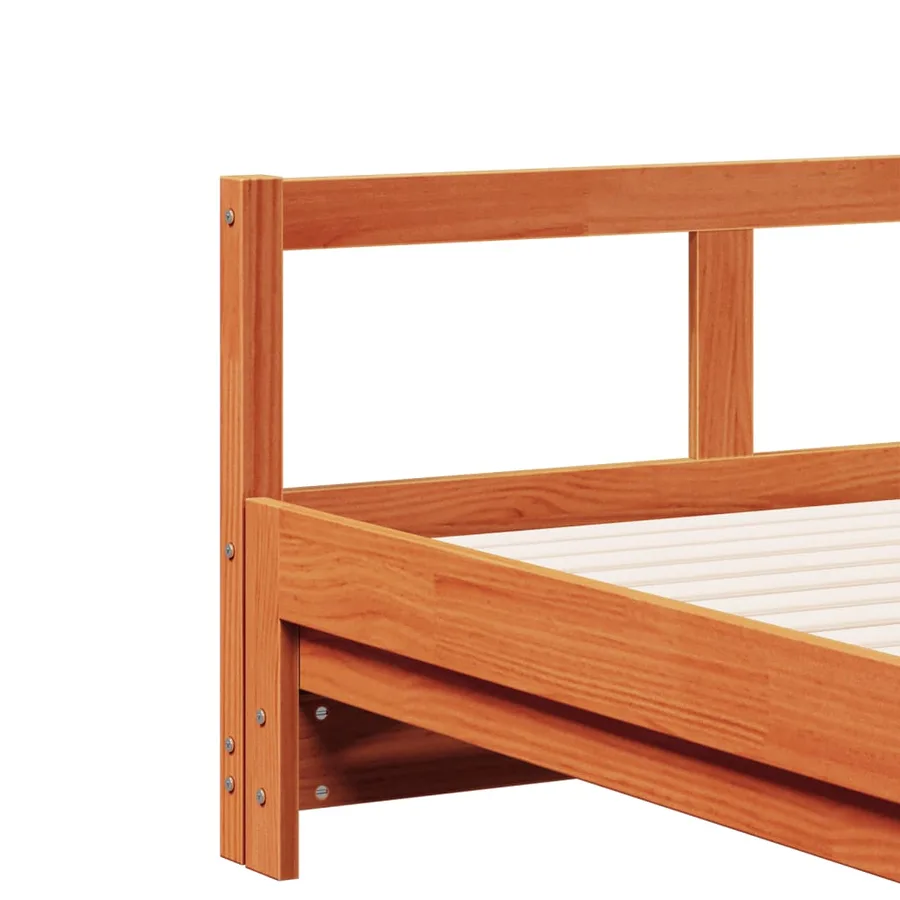 Lit de jour et lit gigogne et matelas 90x200 cm bois pin massif - 8