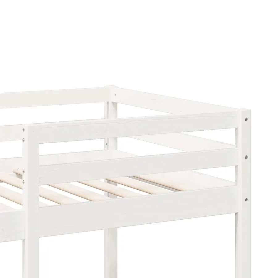 Cadre de lit superposé sans matelas blanc 80x200 cm pin massif - 8