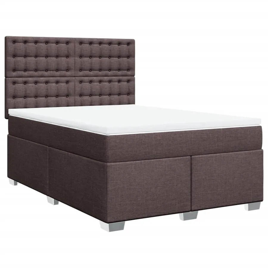 Sommier à lattes de lit avec matelas Marron foncé 160x200 cm - 3