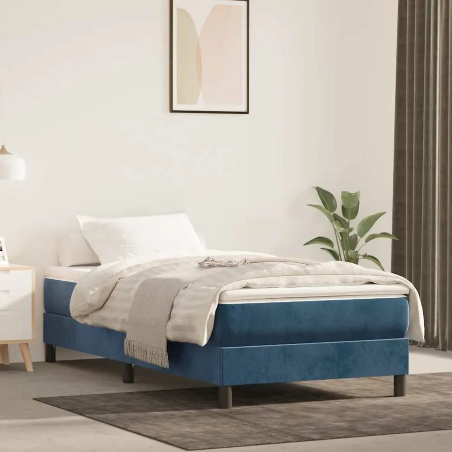 Matelas à ressorts ensachés 90 x 210 cm Bleu foncé