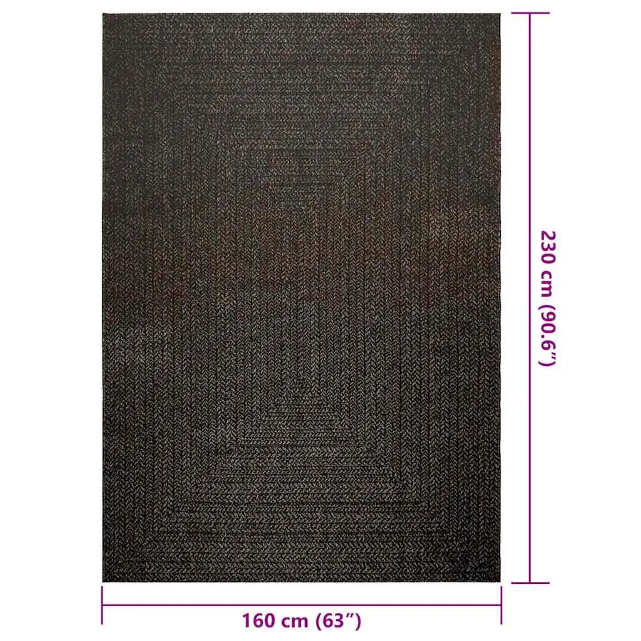 Tapis ZIZUR 160x230 cm aspect de jute intérieur extérieur - 9