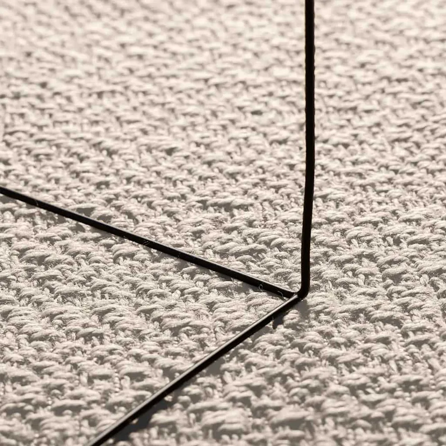 Tapis ZIZUR crème 100x200 cm aspect de jute intérieur extérieur - 4