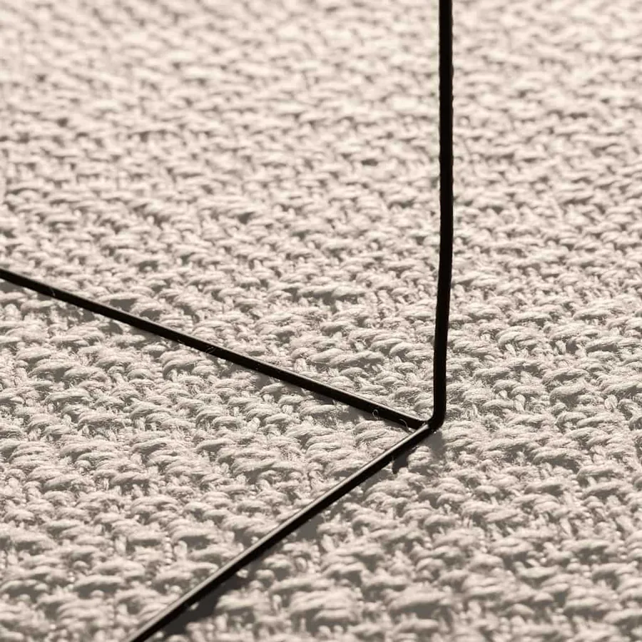Tapis ZIZUR crème 80x200 cm aspect de jute intérieur extérieur - 4
