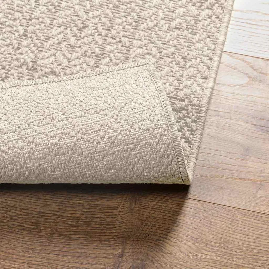 Tapis ZIZUR crème 80x200 cm aspect de jute intérieur extérieur - 7