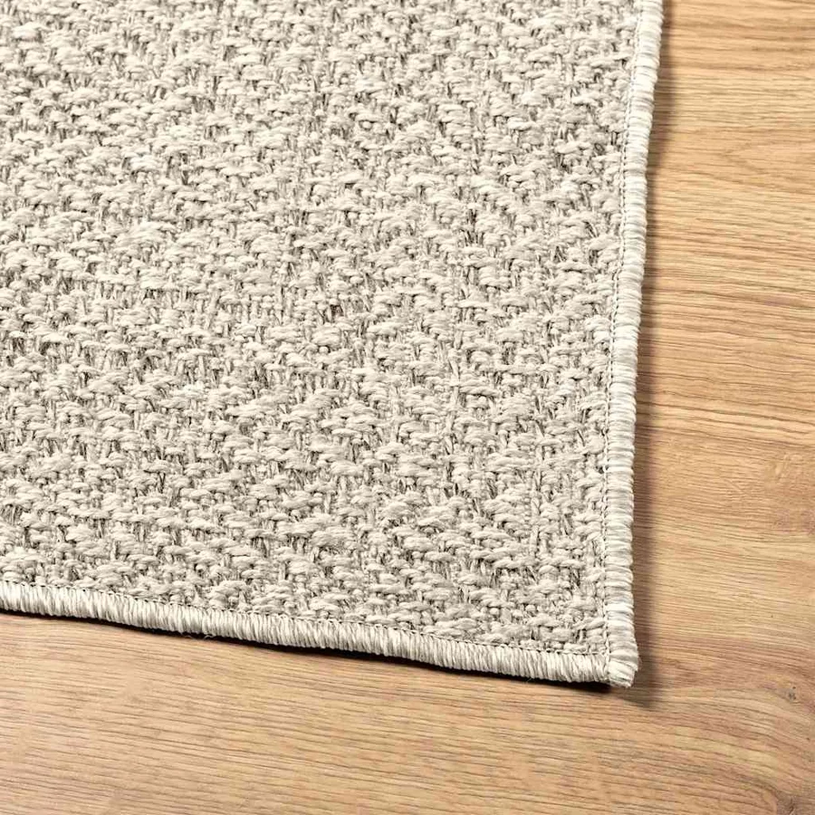 Tapis ZIZUR crème 80x200 cm aspect de jute intérieur extérieur - 8