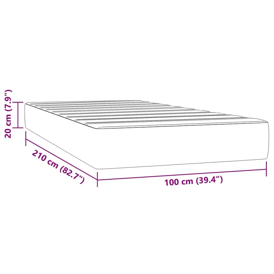 Matelas à ressorts ensachés 100 x 210 cm Rose - 7