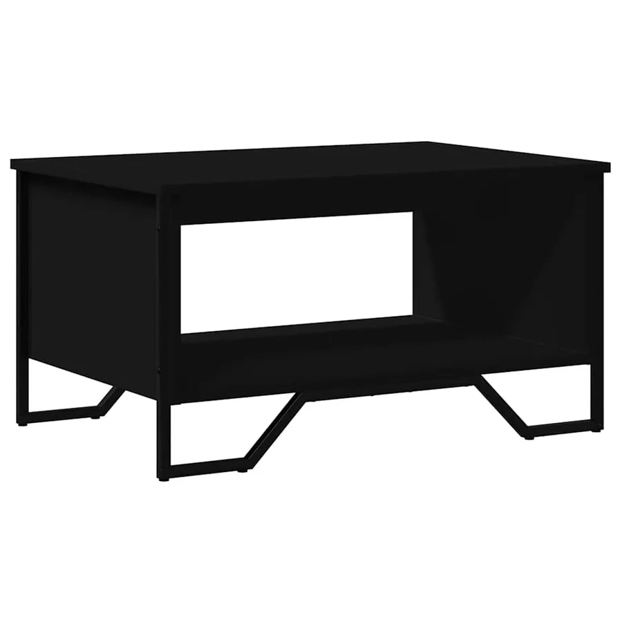 Table basse noir 75x51x40 cm bois d'ingénierie - 7