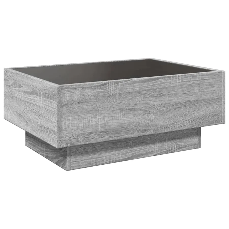 Table basse avec LED sonoma gris 70x50x30 cm bois d'ingénierie - 8
