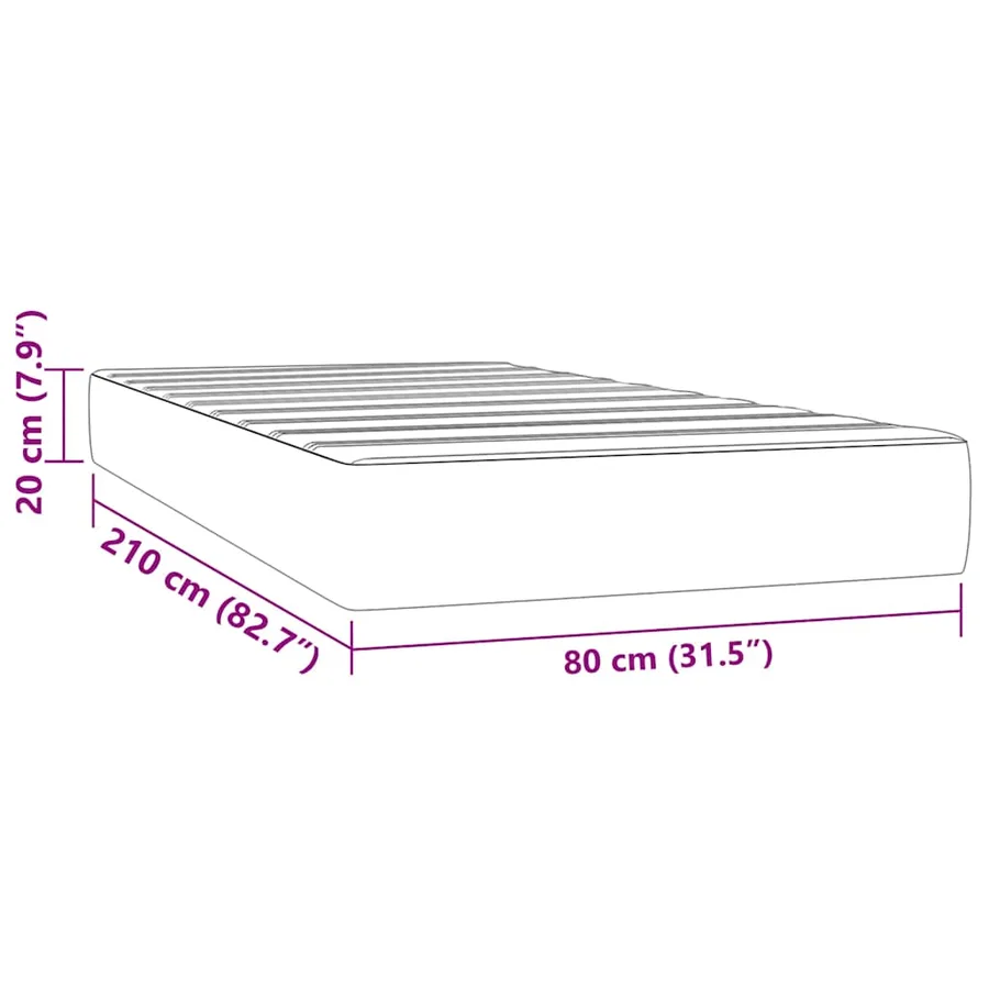 Matelas à ressorts ensachés 80 x 210 cm Rose - 7