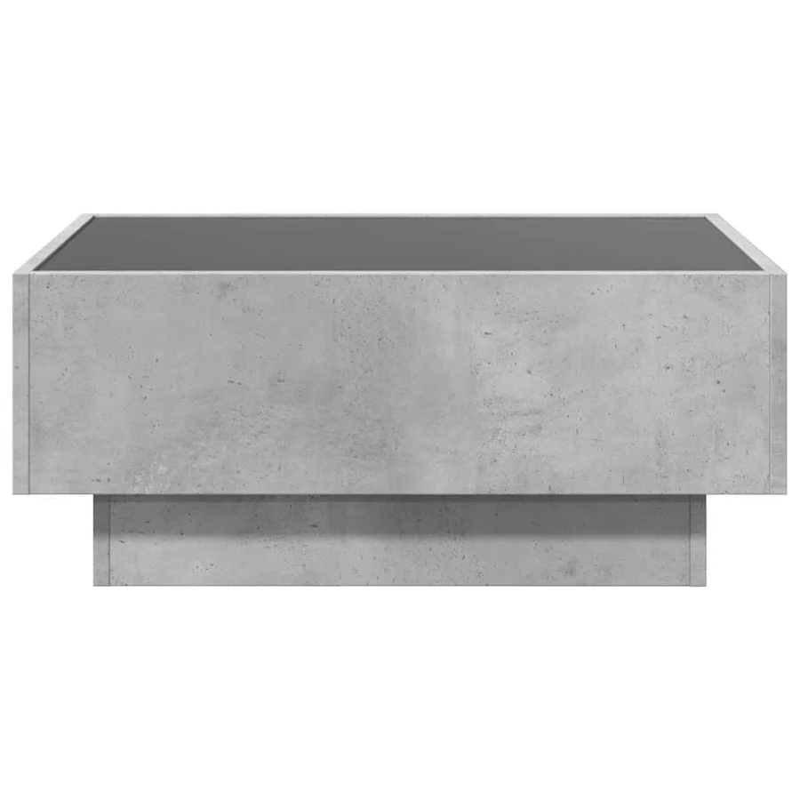 Table basse avec LED gris béton 70x50x30 cm bois d'ingénierie - 6