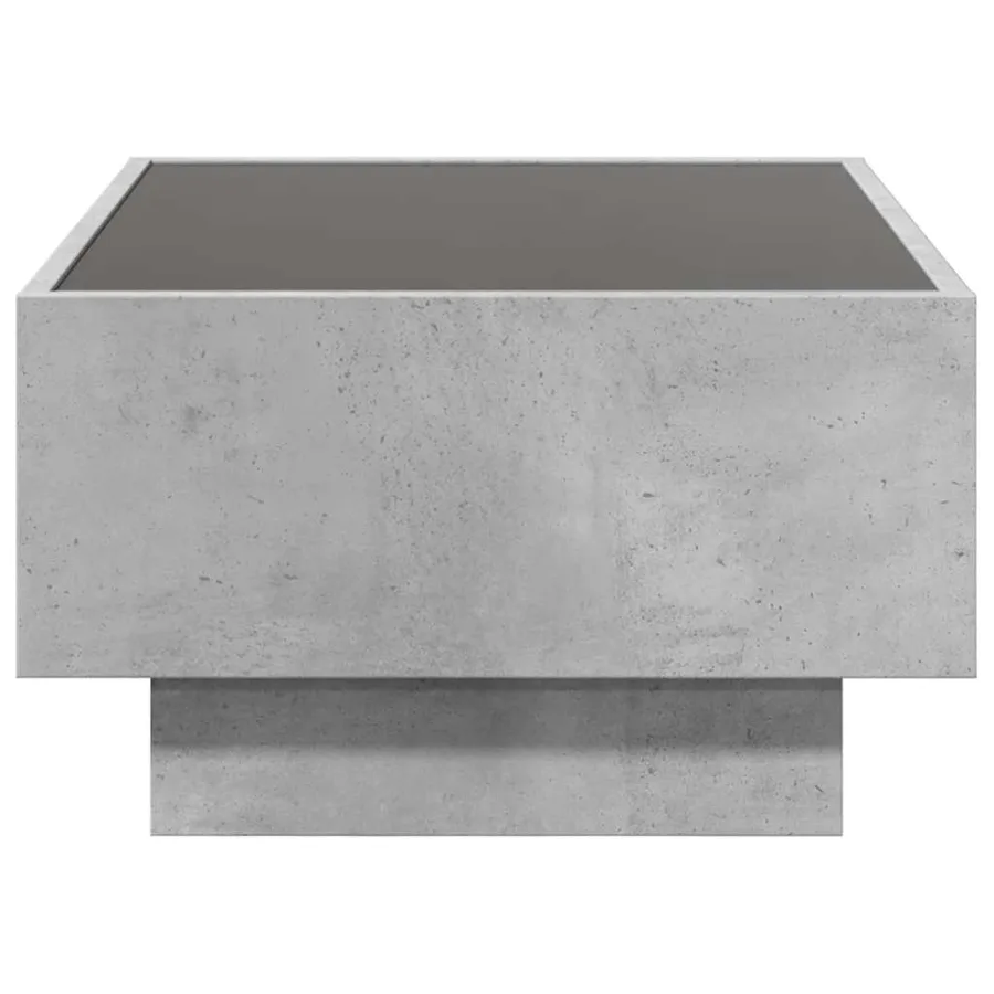 Table basse avec LED gris béton 70x50x30 cm bois d'ingénierie - 7