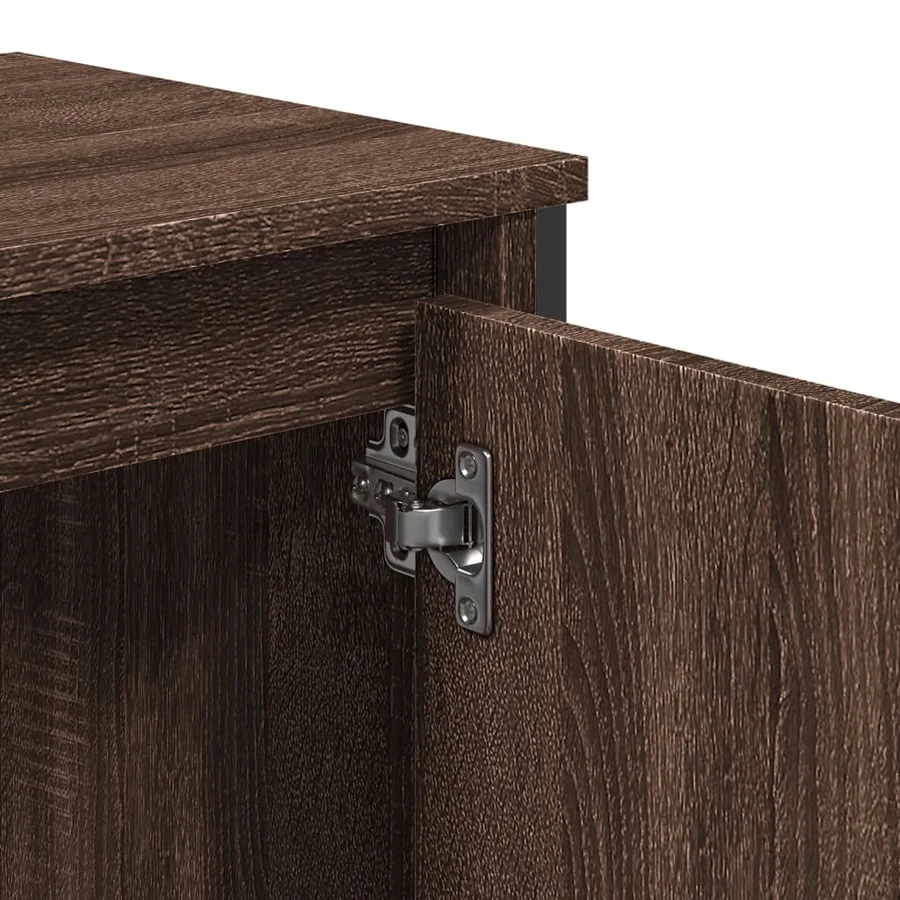 Armoire lavabo de salle de bain chêne marron 60x35x60 cm - 7