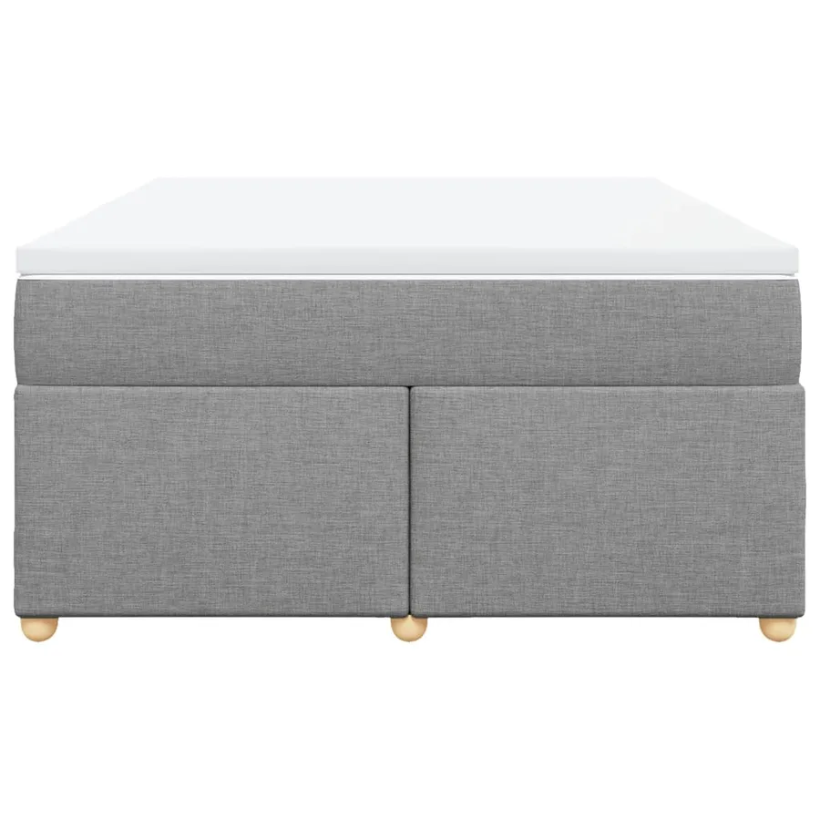 Sommier à lattes de lit avec matelas Gris clair 140x200cm Tissu - 4