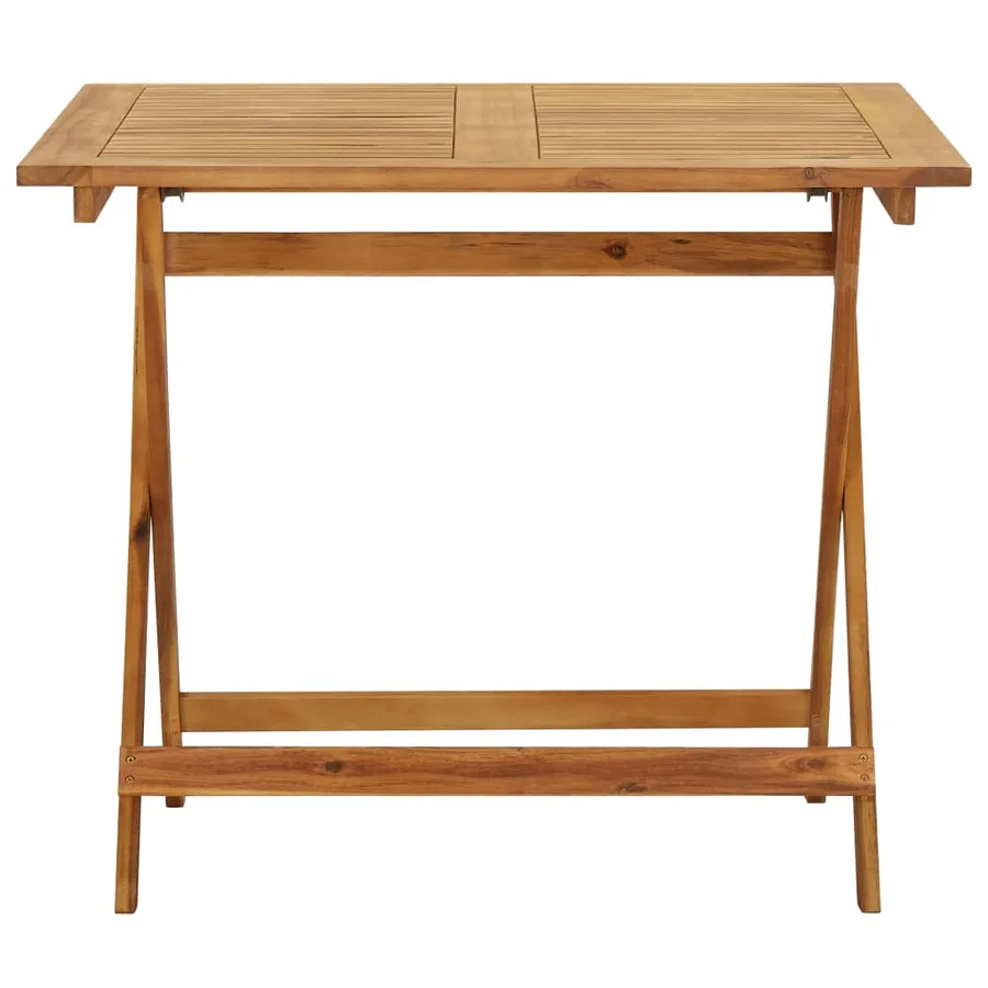 Table pliable de jardin 90x90x75 cm Bois d'acacia massif - 2