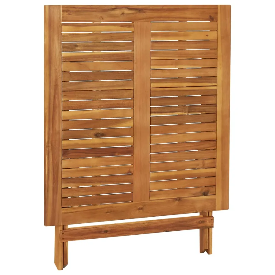 Table pliable de jardin 90x90x75 cm Bois d'acacia massif - 4