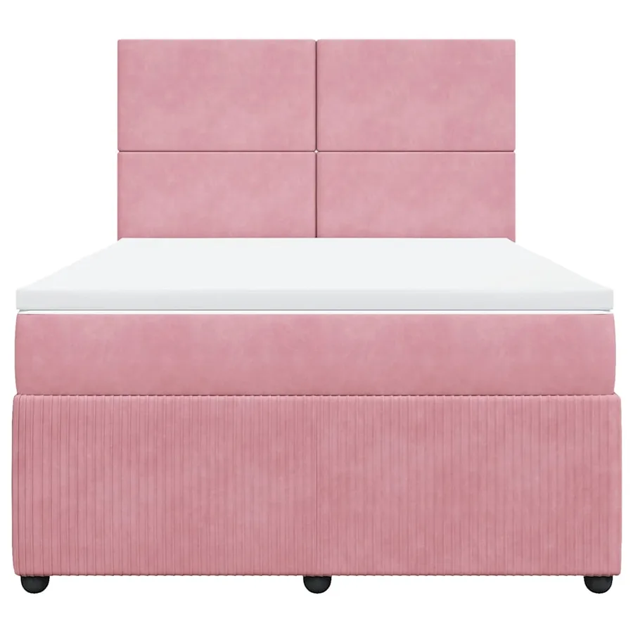 Sommier à lattes de lit avec matelas Rose 160x200 cm Velours - 6
