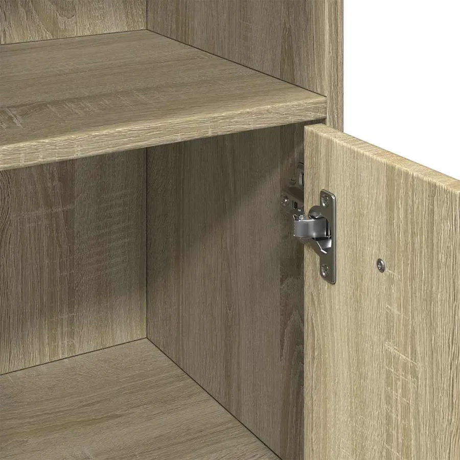 Armoire de salle de bain Chêne sonoma 30x30x95 cm Aggloméré - 8