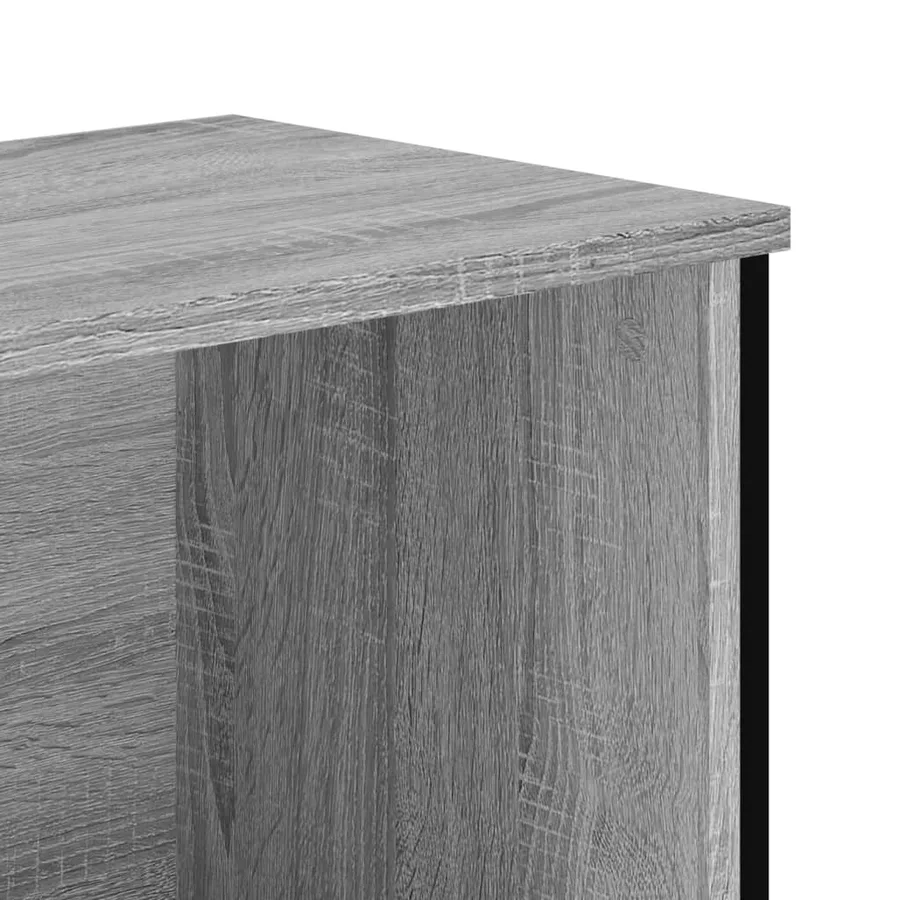 Bibliothèque sonoma gris 50x31x106 cm bois d'ingénierie - 7