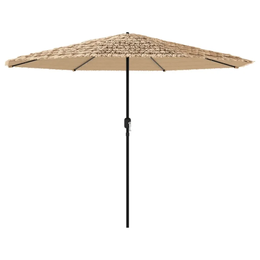 Parasol de jardin avec LED et mât en acier marron 324x324x247cm - 2