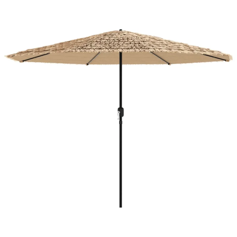 Parasol de jardin avec LED et mât en acier marron 324x324x247cm - 4