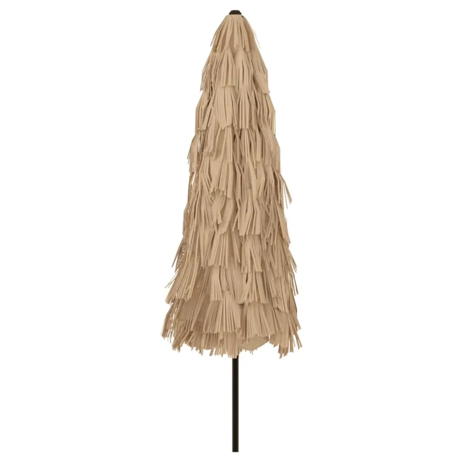 Parasol de jardin avec LED et mât en acier marron 324x324x247cm - 7