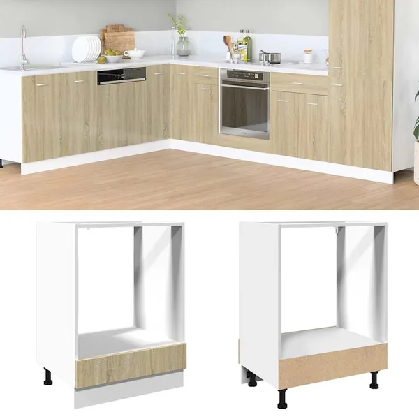 Armoire à four Chêne sonoma 60x46x81,5 cm Aggloméré