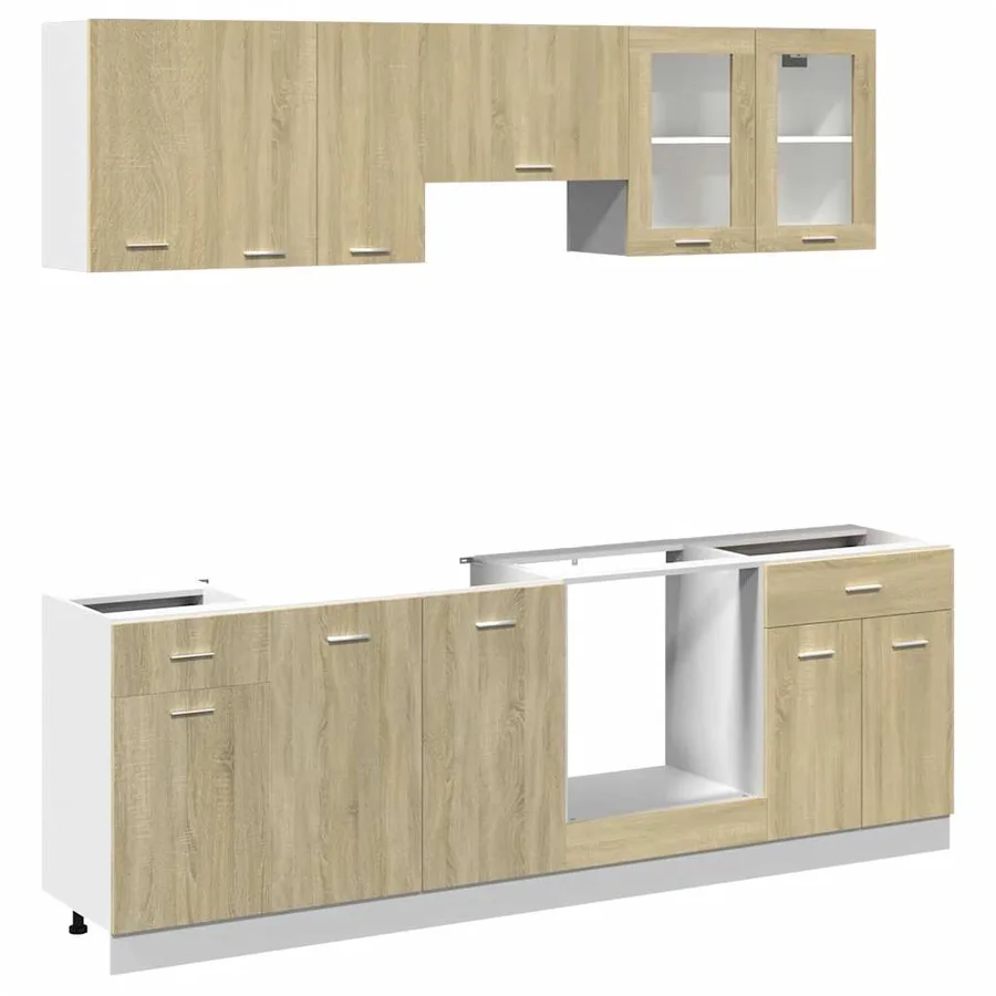 Ensemble de 8 meubles de cuisine "Lyon" en chêne Sonoma - 2